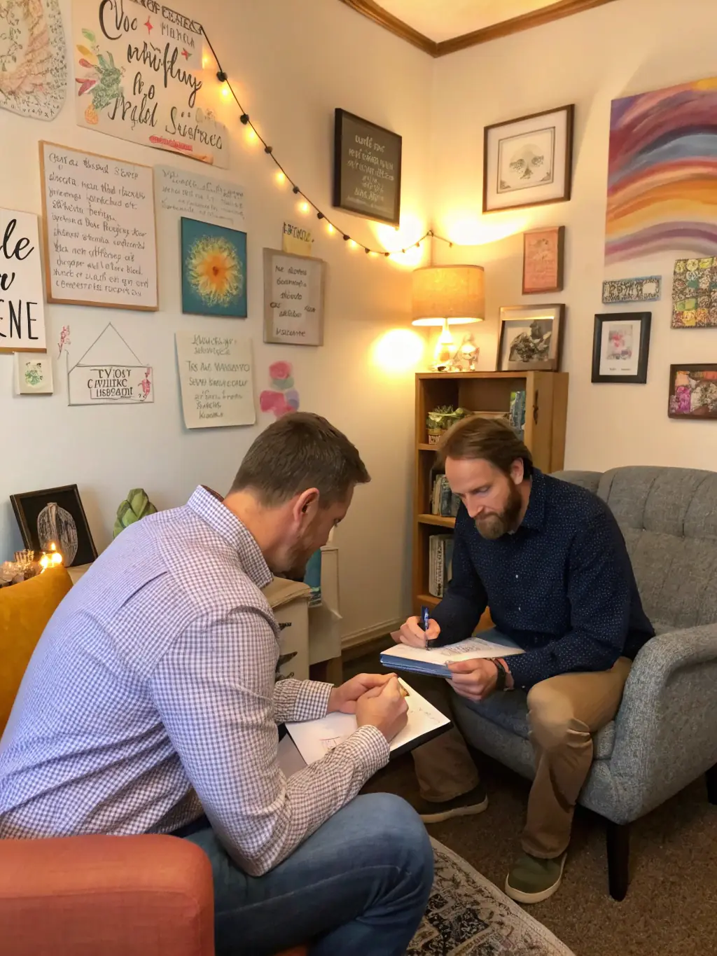 An image of a business coach in a one-on-one session with an Indian entrepreneur, both engaged in a deep discussion with positive body language.